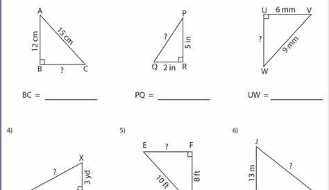 pythagorean theorem word problems worksheets 1