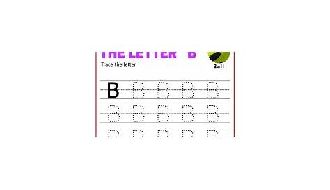 letter b tracing sheets