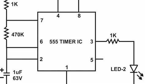 Automatic LED Blinking Circuit using 555 Timer IC - LED Flasher