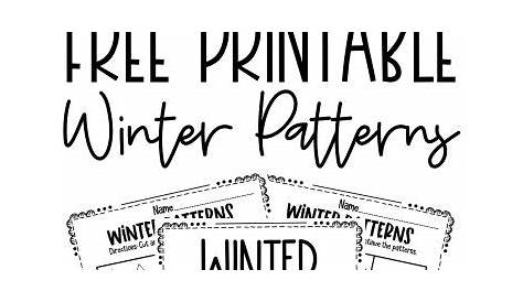 Free Printable Patterns Winter Preschool Worksheets - The Keeper of the