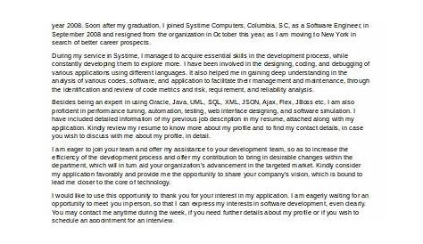 software engineer cover letter sample