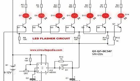 dual led flasher circuit diagram
