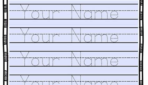 preschool blank name tracing worksheets