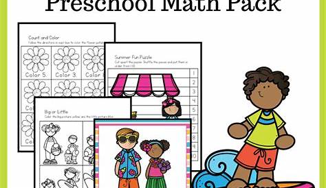 Free Printable Summer Math Activities for Preschoolers