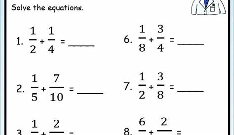 Grade 5 Fraction Worksheets | Free Printables | Math Worksheets