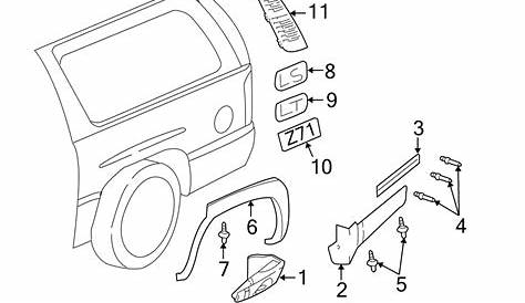 Chevrolet Tahoe Fender Flare. TAHOE, primed. YUKON - 15829681 | GM