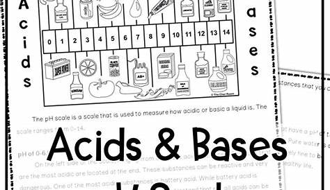 Acids Bases And The Ph Scale Worksheets