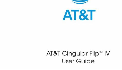 at&t cingular flip iv instructions manual