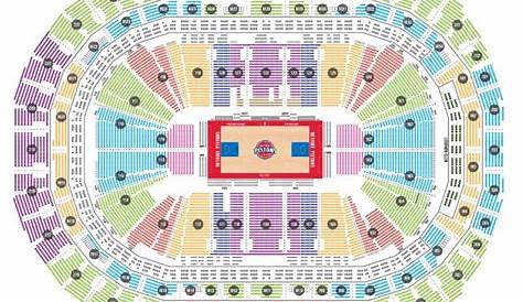 Detroit Pistons and Red Wings Seating Chart with Seat Views