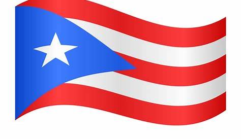 Flag puerto rico waving on white background Vector Image