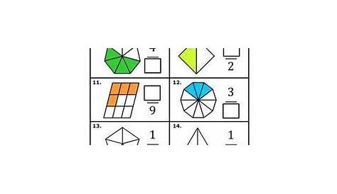 Fractions of Shapes: 1/4 | school ideas | Fractions, Fractions of