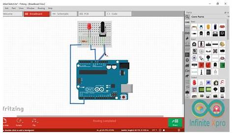 How to draw a arduino project circuit using fritzing - YouTube