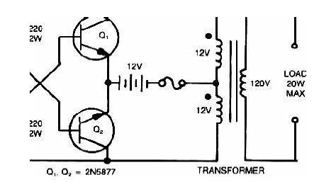 12V to 120V Voltage Inverter Circuit Diagram - The Circuit