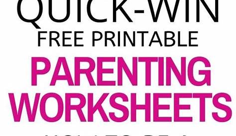 parenting skills worksheets