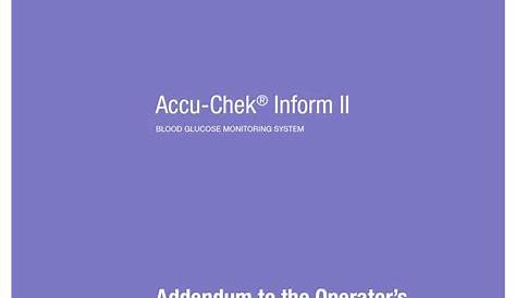 ACCU-CHEK INFORM II MANUAL Pdf Download | ManualsLib