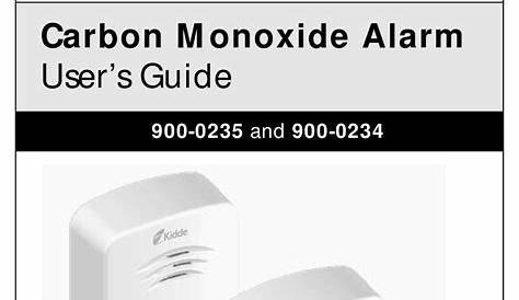 kidde carbon monoxide alarm manual