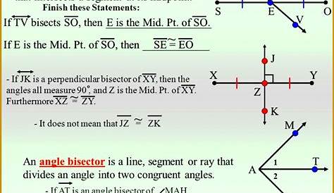 perpendicular and angle bisectors worksheet answers