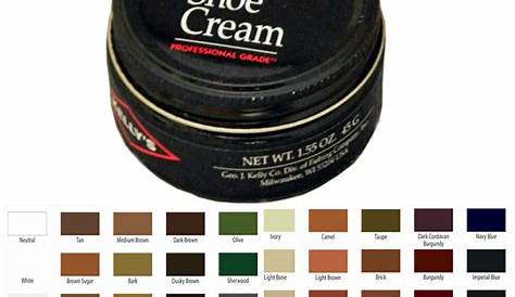 kelly's shoe cream color chart