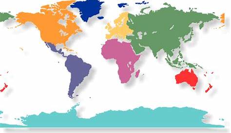 printable 7 continents map