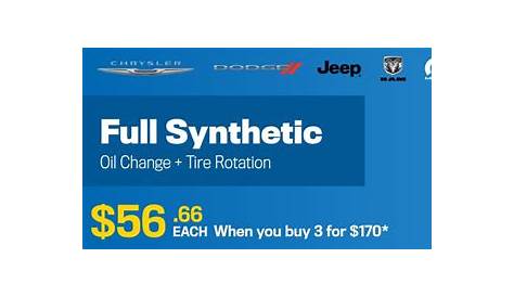 Service Specials | Route 46 Chrysler Jeep Dodge Ram
