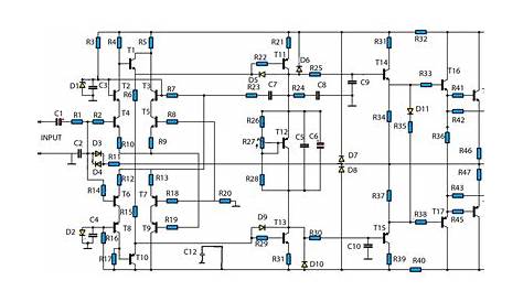 200 watt audio amplifier circuit diagram