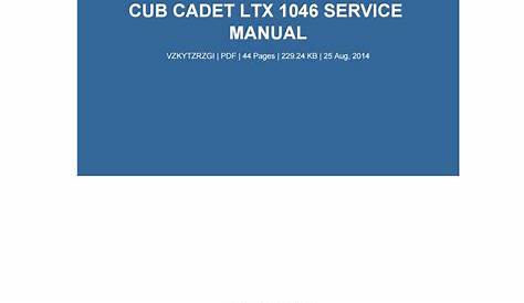 cub cadet ltx 1046 service manual