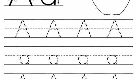 lowercase a tracing worksheet