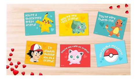 Free Printable Pokemon Valentines Cards For Kids