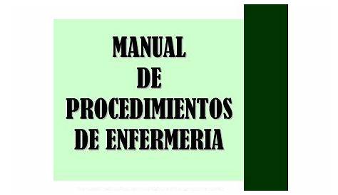 Manual De Procedimientos De Enfermeria PDF, 41% OFF