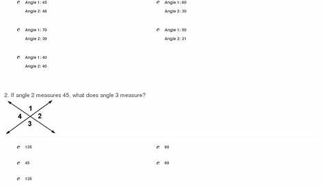 Quiz Worksheet Vertical Angles Complementary Angles — db-excel.com