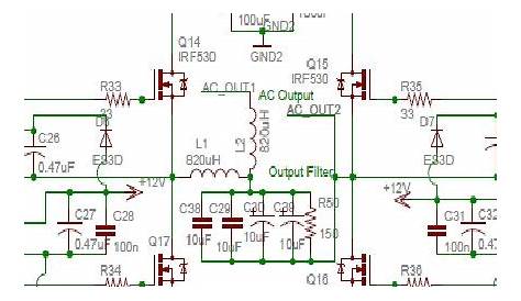 Power circuit diagram of an IGBT based single phase full-bridge