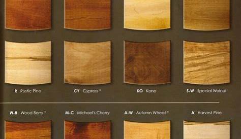 wood furniture colors chart