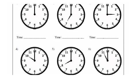 Reading The Clock Worksheets - Lori Sheffield's Reading Worksheets