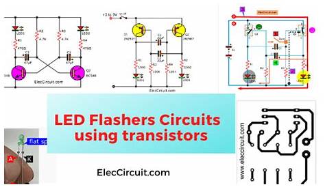 LED Flashers Circuits and Projects using transistor | ElecCircuit.com