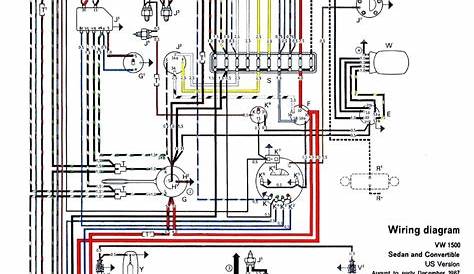 the wiring diagram for an old vw buggy and other vehicles, with all