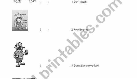 Good Table Manners - ESL worksheet by Nelahc