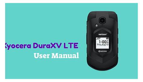 Kyocera DuraXV LTE User Manual - PhoneCurious