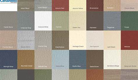 certainteed siding color chart