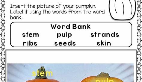 pumpkin parts worksheets