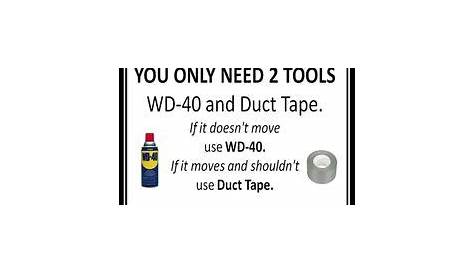WD-40 and Duct Tape flow chart...funny | Tips and Tricks | Wd 40, Nine