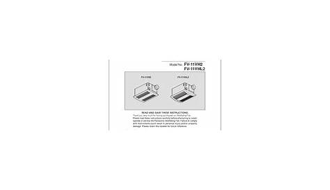 Panasonic FV-11VHL2 Manuals