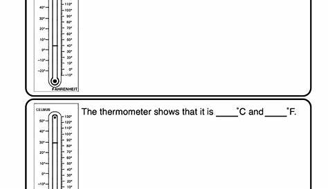 read a thermometer worksheets
