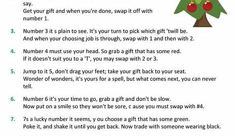 15 Best Printable Right Left Christmas Game Twas The Night Before PDF