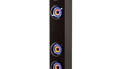 Art+Sound Bluetooth Tower Speaker With LED Accent Light - Black | The