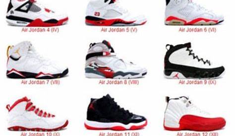 List Chart of all the Jordan's Air Jordan 1-23 + dub zeros | Shoes in