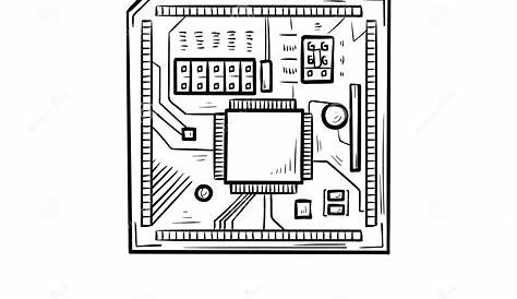 computer circuit board drawing