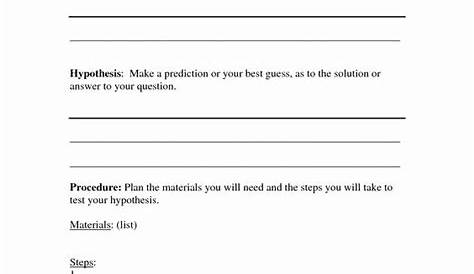 scientific method steps worksheets