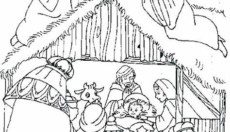 printable nativity colouring pages