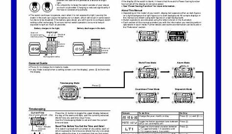 Casio G Shock Manual - slideshare