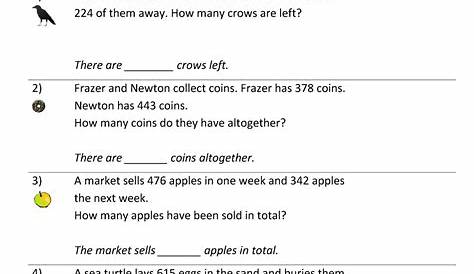 Problem Solving Addition And Subtraction Grade 3 / Practice Test Addition Subtraction Word